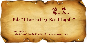 Müllerleily Kalliopé névjegykártya